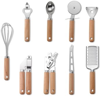 Keukengereedschap Gadgets Kookgerei Kit Koken Gereedschap En Gadgets Met Houten Handgrepen