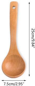 Keukengerei Houten Kookgerei Set Natuurlijke Houten Lepel Spatel Rijst Soep Duurzaam Naadloze Non-Stick Kookgerei 4