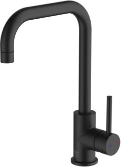 Keukenkraan Fonti Mat Zwart Waterbesparend Keramische Binnenwerk