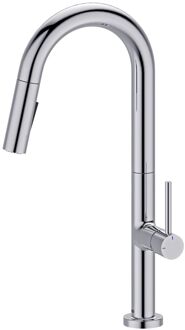 Keukenkraan Portofino Met Uittrekbare Douchekop Chroom