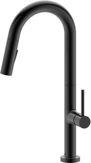 Keukenkraan Portofino Met Uittrekbare Douchekop Zwart