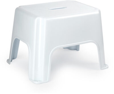 Keukenkrukje/opstapje - 40 x 30 x 28 cm - wit - Keuken/badkamer verhoger
