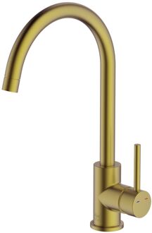 Keukenmengkraan Shire Geborsteld Messing
