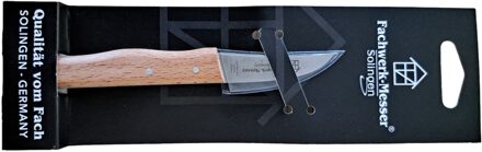 Keukenmes | 15,5 cm | Houten Handvat | Gebogen | RVS - DIG548