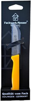 Keukenmes | 18 cm | Kunststof Handvat | Recht | RVS | Geel | Opening Handvat - DIG555