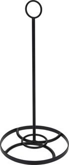 Keukenrolhouder - staand - metaal - zwart - D16 x H35 cm - Keukenrolhouders