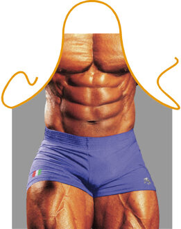 Keukenschort Gespierde Macho man - fun cadaeau met foto print - Heren - BBQ schort - Bodybuilder