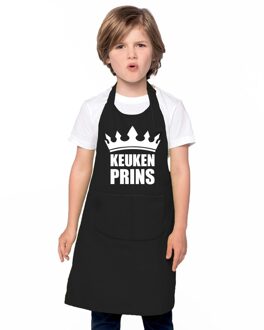 Keukenschort Keukenprins zwart jongens - Feestschorten