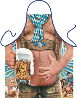 Keukenschort Oktoberfest thema bierbuik - fun cadeau - heren - carnaval