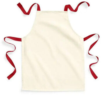 Keukenschort voor kinderen - creme wit - kliederschort - kinderschort - fairtrade katoen Rood