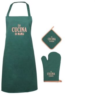 Keukentextiel Cucina Di Mama - set 3 stuks Groen