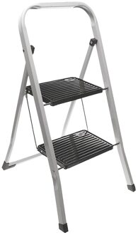 Keukentrap - 2 treden - 83 cm - 150 kg draaggewicht - Huishoudtrap - klustrapje