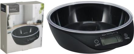 Keukenweegschaal met mengkom zwart