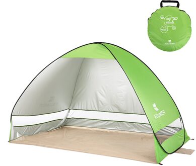 Keumer Automatische Pop-Up Strand Tenten Outdoor Camping Reizen Tent Waterdicht Anti Uv Zon Onderdak Cabana Tent Voor Vissen wandelen groen