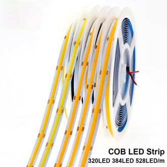 Kewl Cob Led Strip 320 Leds Hoge Dichtheid Flexibele Cob Led Verlichting DC12V 24V RA90 3000K 4000K 6000K Led Tape 5 M/partij. warm licht