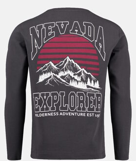 KEY LARGO shirt met lange mouwen Donkergrijs