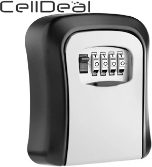 Key Lock Box 4 Digit Combination Wall-mounted Key Card Password Box Safe Box Weatherproof Indoor Outdoor Key Storage Lock Boxes