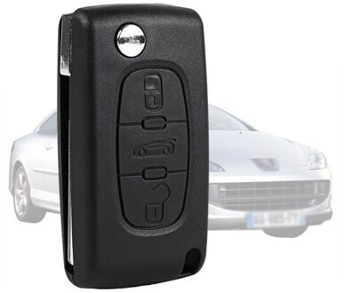 Key remote shell voor Peugeot 407 en 407 SW opvouwbare 3 knoppen
