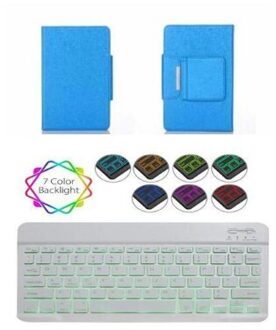 Keyboard Case Voor Samsung Galaxy Tab Een 8.0 SM-T380 T385 T380 Tablet Backlit Touch Bluetooth Toetsenbord Cover Rood
