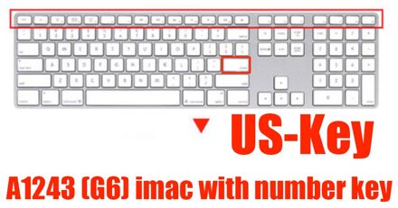 Keyboard Cover Voor Apple Imac Draadloze Bluetooth Magic Keyboard Case Siliconen Clear Eu Ons Film A1314A1644 A1843 A1243 Protector US-Key A1243