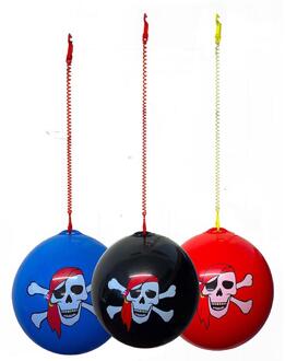 Keychain ball pirate blauw rood of zwart