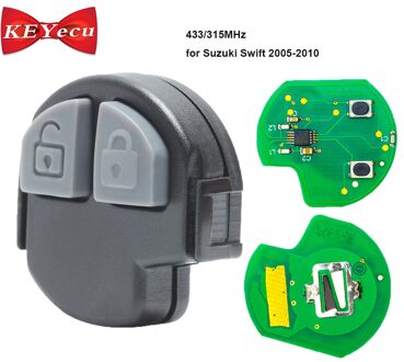 Keyecu Voor Suzuki Swift 4Y-TS002 Afstandsbediening Boord Auto Sleutelhanger 315 Mhz/433 Mhz 2 Button 315MHz