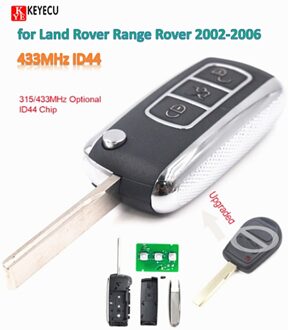 Keyecufree Programmering Verbeterde Afstandsbediening Autosleutelzakje 315/433 Mhz ID44 Chip Voor Land Rover Range Rover 2002- 2006/Sport 2006 315MHZ