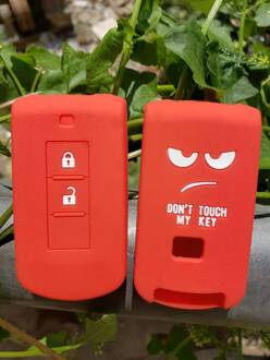 Keyless Go Remote Fob Case Voor Mitsubishi Asx Outlander Lancer Siliconen Tas Houder Rood