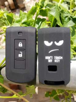 Keyless Go Remote Fob Case Voor Mitsubishi Asx Outlander Lancer Siliconen Tas Houder zwart