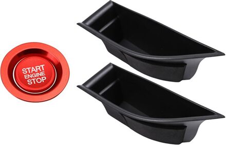 Keyless Motor Push Start Button & Omliggende Ring Compatibel Voor Range Rover & Front Deurklink Opbergdoos