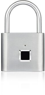 Keyless Smart Vingerafdruk Slot Usb Opladen Zinklegering Deurslot 0.5S Quick Unlock Vingerafdruk Hangslot Voor Deur Bagage Veilig zilver