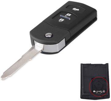Keyyou 3 Knop Voor Mazda 3 5 6 M6 RX8 MX5 Flip Vouwen Afstandsbediening Autosleutel Shell Vervanging Cover Case fob Met Batterij Houder klein accu houder
