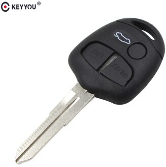 KEYYOU Remote Key Case Shell 3 knoppen voor MITSUBISHI Lancer EX Keyless Entry Fob Auto Alarm Cover Behuizing rechts blade groef