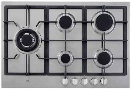 KG875RVSA Gas kookplaat Grijs