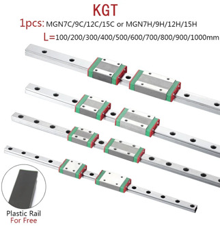 KGT 3D Printer MGN7 MGN12 MGN15 MGN9 L 100 350 400 500 600 800mm miniature linear rail slide 1pcs MGN linear guide MGN carriage