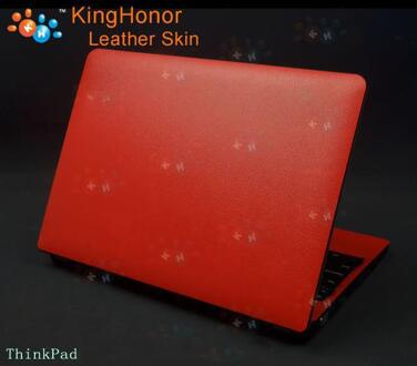 KH Laptop koolstofvezel Krokodil Slang Lederen Sticker Skin Cover Guard Protector voor Lenovo Thinkpad T460 14" rood leer huid