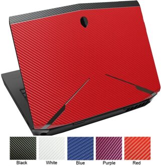 KH Laptop koolstofvezel Krokodil Slang Lederen Sticker Skin Cover Guard Protector voor Lenovo Thinkpad X300 X301 13.3" rood koolstofvezel