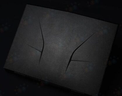 KH Laptop koolstofvezel Lederen Skin Sticker Cover voor Alienware 11 M11X R3 R2 ANW11 ALW11 11.6-inch zwart leer