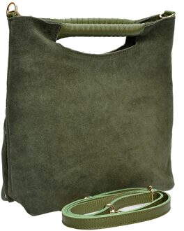 Khaki Leren Tas Kaki - One Size