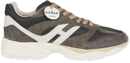 Khaki/Notte/Bianco Sneakers voor Mannen Hogan , Green , Heren - 42 Eu,43 Eu,42 1/2 Eu,40 1/2 Eu,41 1/2 Eu,44 Eu,41 Eu,40 EU