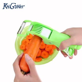 KHGDNOR 2-in-1 Peeler Slicer Plastic Multi-gebruik Banaan Komkommer Wortel Cutter Fruit Groente Salade Shredder snijders