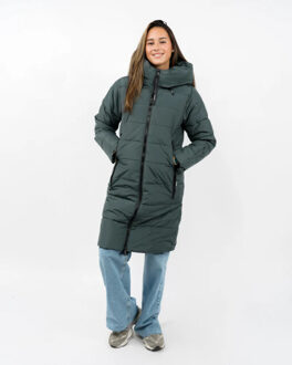 Khujo Jiias6matt winterjas Groen - S