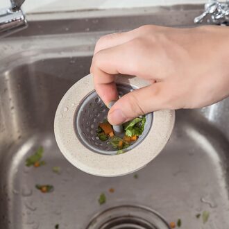 Kichen Sink Drain Hair Stopper Catcher Filter Living Afvoerputje Haar Stopper Bad Catcher Sink Zeef Riool Filter #50G Beige