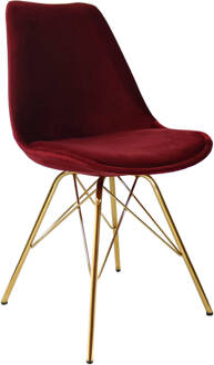 Kick Collection Kick Kuipstoel Velvet Rood - Goud Frame