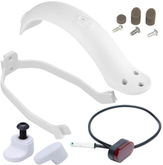Kick Scooter Vervangende Onderdelen Elektrische Scooter Rear Fender Spatbord Beugel Set Outdoor Draagbare Scooter Skateboard wit
