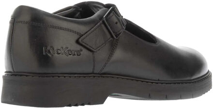 Kickers Dames/Dames Finley Leren T-Bar Schoenen (Zwart)