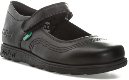 Kickers Girl's Kickers Children Fragma Pop Leather Shoes in Black Zwart - EU 18.5 / UK 2.5