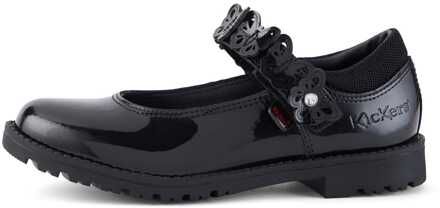 Kickers Girl's Kickers Kids Lachly Butterfly lakschoenen in Zwart