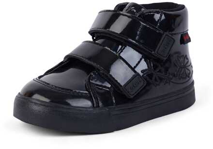 Kickers Girl's Kickers Kids Tovni Hi Stardust Patent Boots in Black Zwart - EU 25.5 / UK 8.5