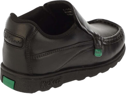 Kickers Jongens Fragma Leren Slip-on Schoolschoenen (Zwart) - EU 18.5 / UK 2.5